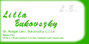 lilla bukovszky business card